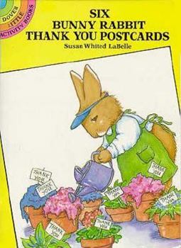 Paperback Six Bunny Rabbit Thank You Postcards Book