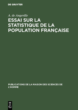 Hardcover Essai sur la statistique de la population française [German] Book