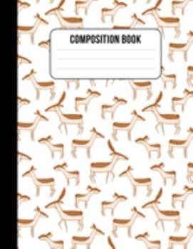 Composition Book: Deer Print Notebook Journal 8.5" x 11" 120 pages wide ruled