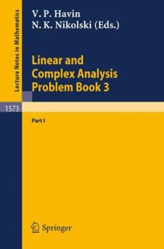 Paperback Linear and Complex Analysis Problem Book 3: Part 1 Book