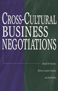 Paperback Cross-Cultural Business Negotiations Book