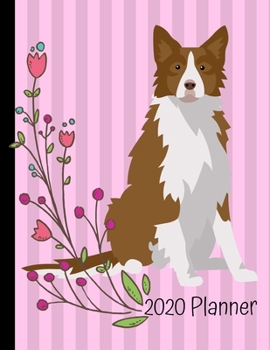 Paperback 2020 Planner: Border Collie Dog Pink 2020 Monthly Planner Organizer Undated Calendar And ToDo List Tracker Notebook Book