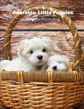Paperback Adorable Little Puppies Full-Color Picture Book: Dog Picture Book for Children, Seniors and Alzheimer's Patients Book