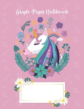 Paperback Graph Paper Notebook: Unicorn Journal Math Notebook for Kids (School) Book