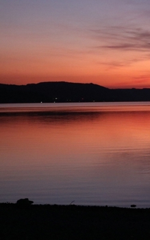 Paperback Notebook: Reichenau Island Lake Constance sunset evening Book