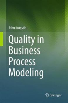 Hardcover Quality in Business Process Modeling Book