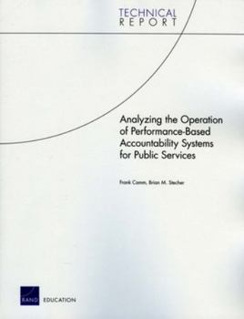 Paperback Analyzing the Operation of Performance-Based Accountability Systems for Public Services Book