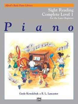 Paperback Alfred's Basic Piano Library Sight Reading Book Complete, Bk 1: For the Later Beginner Book