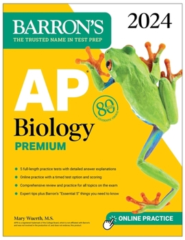 Paperback AP Biology Premium, 2024: Comprehensive Review with 5 Practice Tests + an Online Timed Test Option Book
