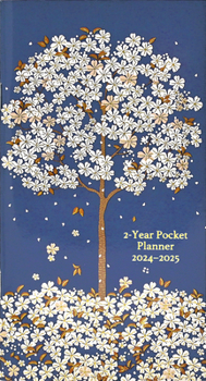 Calendar 2024-25 Falling Blossoms 2-Year Pocket Planner Book
