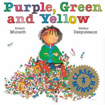 Paperback Purple, Green and Yellow Book