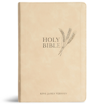 KJV Giant Print Reference Bible, Cream Cloth Over Board, Indexed, Red Letter, Pure Cambridge Text, Presentation Page, Cross-References, Full-Color Maps, Easy-to-Read Bible MCM Type