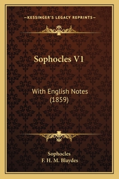 Paperback Sophocles V1: With English Notes (1859) Book