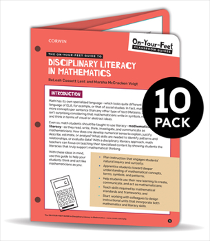 Paperback Bundle: Lent: The On-Your-Feet Guide to Disciplinary Literacy in Math: 10 Pack Book