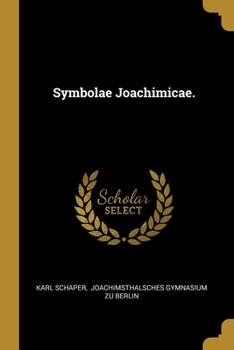 Paperback Symbolae Joachimicae. [German] Book