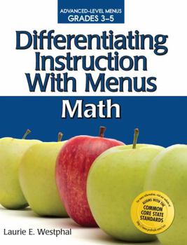 Paperback Differentiating Instruction with Menus: Math (Grades 3-5) Book