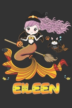 Eileen: Eileen Halloween Beautiful Mermaid Witch, Create An Emotional Moment For Eileen?, Show Eileen You Care With This Personal Custom Gift With Eileen's Very Own Planner Calendar Notebook Journal