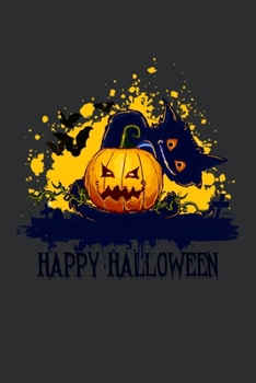 Happy Halloween: Blank Lined Halloween Gift Notebook, 6 x 9, 120 White Color Pages, Matte Finish Cover