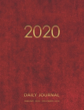 Paperback 2020 Daily Journal January 2020 - December 2020: Diary One day per page planner, 365 Days appointment and schedule 7 AM - 9 PM with 2020 overview cale Book