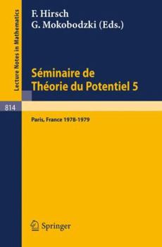 Paperback Séminaire de Théorie Du Potentiel, Paris, 1978-1979, No. 5 [French] Book