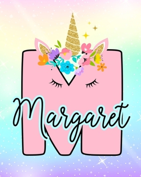 Margaret: Girls Unicorn Journal to Write In Personalized Journal