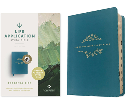 Imitation Leather NLT Life Application Study Bible, Third Edition, Personal Size (Leatherlike, Teal Blue, Indexed, Red Letter) Book