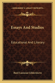 Paperback Essays and Studies: Educational and Literary Book