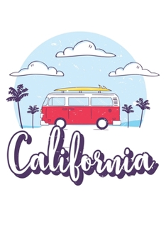 Paperback California Hippie Van Retro Beach: Dot Grid California Hippie Van Retro Beach / Journal Gift - Large ( 6 x 9 inches ) - 120 Pages -- Softcover Book