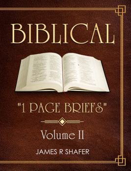 Paperback Biblical "1 Page Briefs": VOLUME 2 (Biblical One Page Briefs) Book