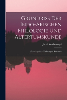 Paperback Grundriss Der Indo-Arischen Philologie Und Altertumskunde: (Encyclopedia of Indo-Aryan Research) [German] Book