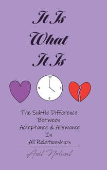 Hardcover It Is What It Is: The Subtle Difference Between Acceptance and Allowance In All Relationships Book