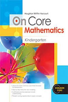 Paperback Houghton Mifflin Harcourt on Core Mathematics: Student Workbook Grade K Book