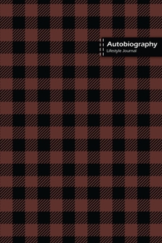 Paperback Autobiography Lifestyle Journal, Blank Write-in Notebook, Dotted Lines, Wide Ruled, Size (A5) 6 x 9 In (Brown) Book