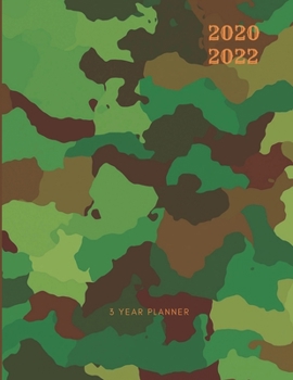 Paperback 2020-2022 3 Year Planner Army Camo Monthly Calendar Goals Agenda Schedule Organizer: 36 Months Calendar; Appointment Diary Journal With Address Book, Book
