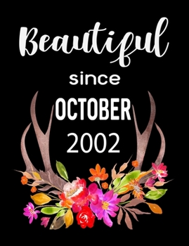 Paperback Beautiful Since October 2002: 7.44" x 9.69" 100 pages 50 sheets Composition Notebook College Ruled Book