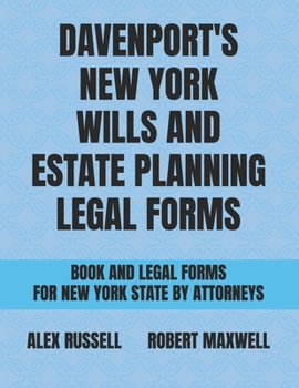 Paperback Davenport's New York Wills And Estate Planning Legal Forms Book