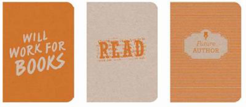 Paperback Notebooks Orange Read Book