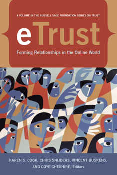 Hardcover Etrust: Forming Relationships in the Online World Book