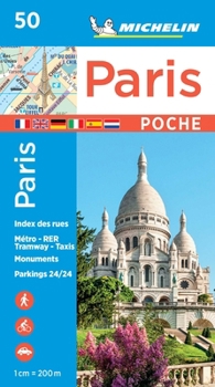 Map Michelin Paris Pocket Map 50 (Plan Poche) Book