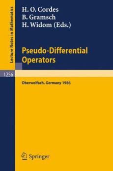 Paperback Pseudo-Differential Operators: Proceedings of a Conference, Held in Oberwolfach, February 2-8, 1986 Book