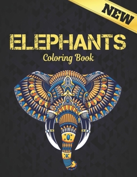 Paperback Coloring Book Elephants: New 50 One Sided Elephant Designs Coloring Book Elephants Stress Relieving100 Page Elephants Coloring Book for Stress Book