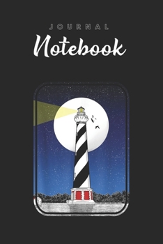 Journal Notebook: Cape Hatteras Light Lighthouse Spitural Blank Pages Rule Lined Journal Notebook with Black Cover Size 6in x 9in  x120 Pages for Kids or Men and Women to Write in