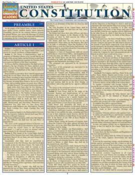 Wall Chart United States Constitution Laminate Reference Chart Book