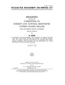 Paperback Nuclear Fuel Management and Disposal Act Book