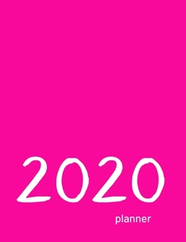 Paperback 2020 Planner: weekly monthly pink planner with notes Book