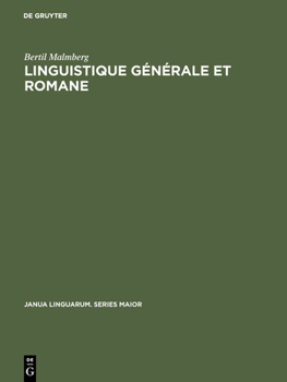 Hardcover Linguistique générale et romane [French] Book