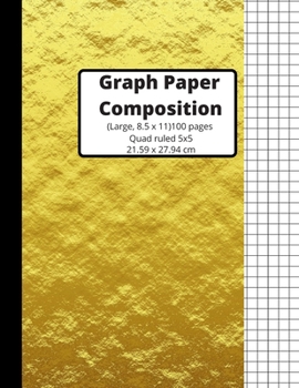 Paperback Graph Paper Composition Notebook: Grid Paper Notebook, Quad Ruled, 100 Pages (Large, 8.5 x 11) Graph Paper Notebook Journal for Students, For Math, Co Book