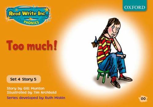 Paperback Read Write Inc. Phonics: Orange Set 4 Storybooks: Too Much! Book