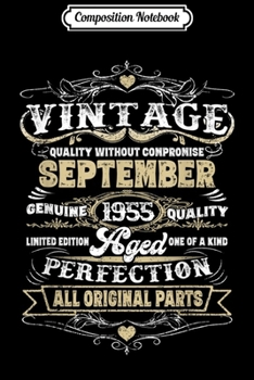 Composition Notebook: Vintage September 1955 Classic 64 Years Old  Journal/Notebook Blank Lined Ruled 6x9 100 Pages