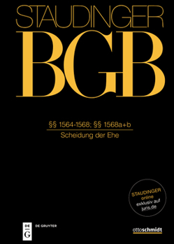 Hardcover §§ 1564-1568b: (Scheidung Der Ehe) [German] Book